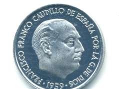 monedas, franco y juan carlos 1º